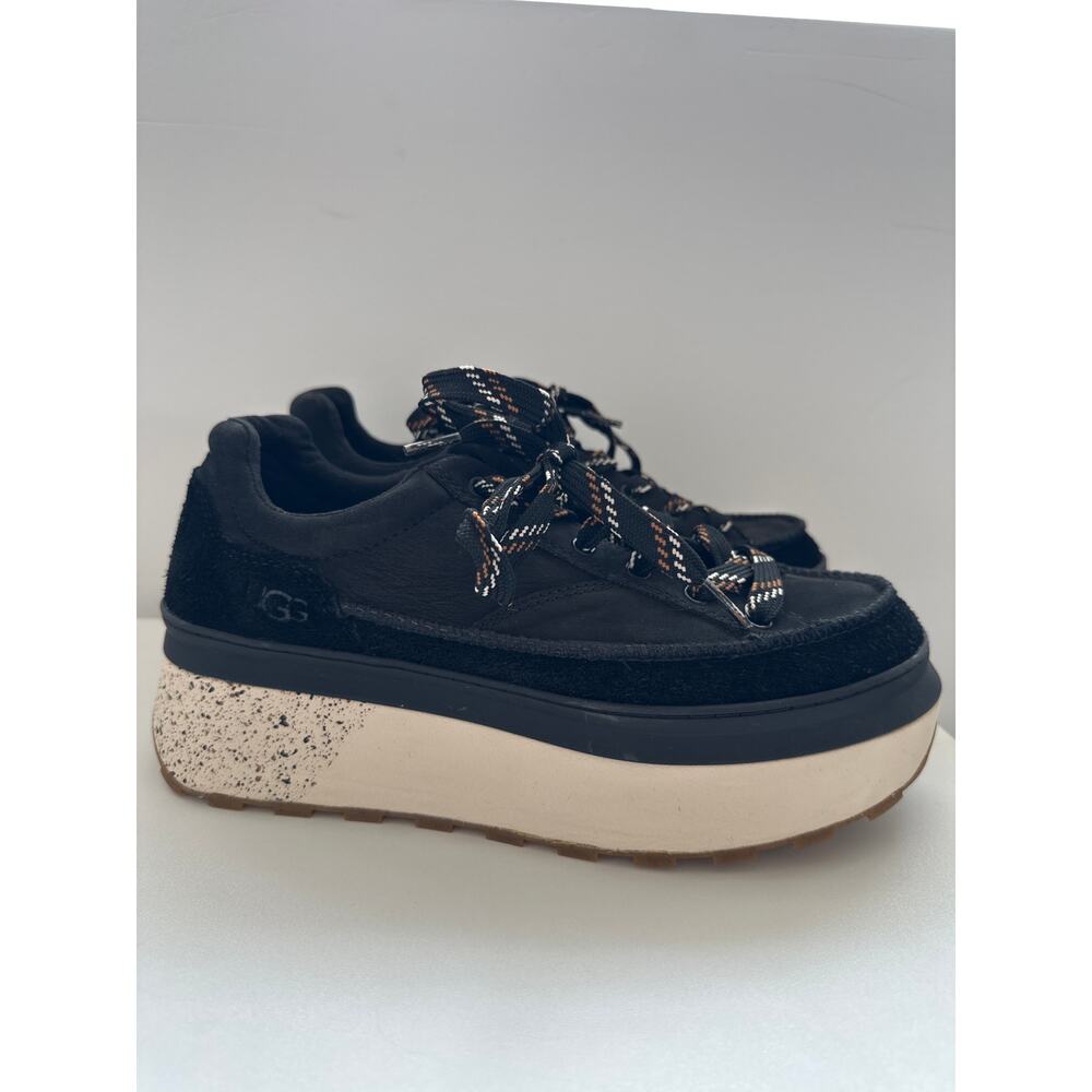 UGG Black Ankle Boots with Speckled Cream Sole